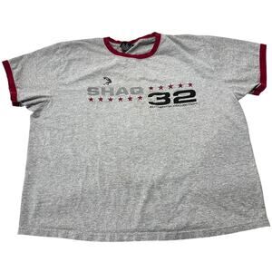 Shaquille O'Neal Shaq 32 Tee Shirt Mens XL Authentic Collection Gray STAIN